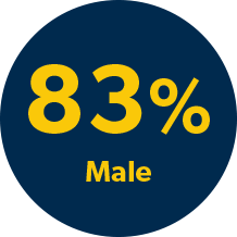 一些、多样性、股本和包容,83%的男性形象